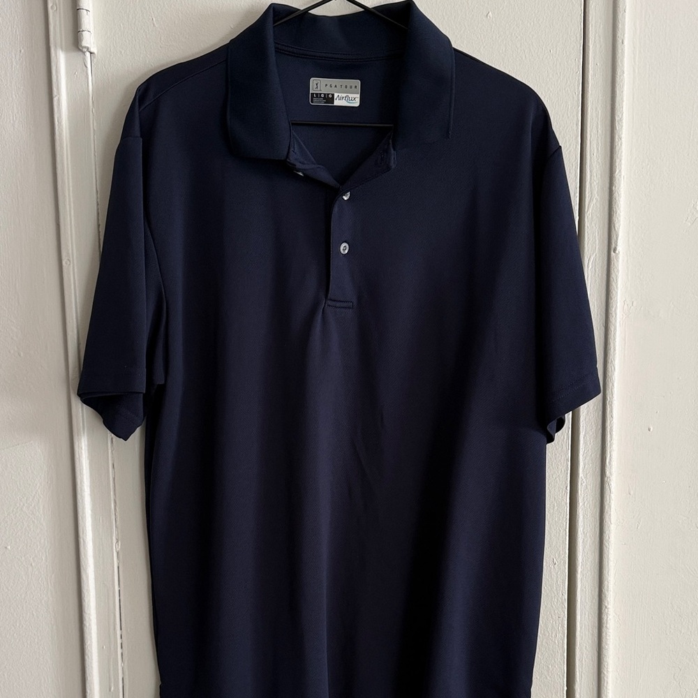 Men's PGA Navy Golf Shirt - Picture 3 of 5